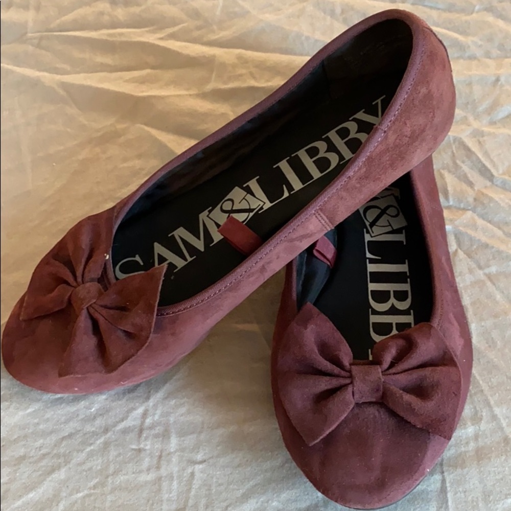 Sam and Libby velvet ballet flats.